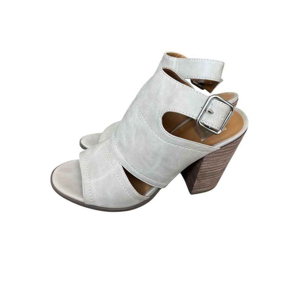 NWOT DOLCE VITA BRISTA TAUPE/GRAY BLOCK HEEL SANDALS WOMENS SIZE 9 - Picture 4 of 4
